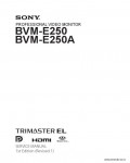 Сервисная инструкция SONY BVM-E250, 1st-edition, REV1