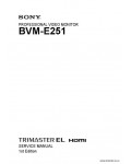 Сервисная инструкция SONY BVM-E251