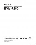 Сервисная инструкция SONY BVM-F250, 1st-edition