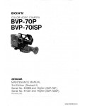 Сервисная инструкция SONY BVP-70P, 70ISP
