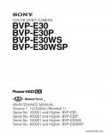 Сервисная инструкция SONY BVP-E30, MM VOL.1, 1st-edition, REV.1