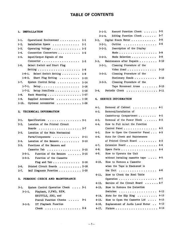 Сервисная инструкция Sony BVW-75P VOL.1