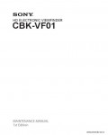 Сервисная инструкция SONY CBK-VF01, MM, 1st-edition