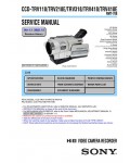 Сервисная инструкция Sony CCD-TRV118, CCD-TRV218, CCD-TRV318, CCD-TRV418