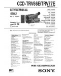 Сервисная инструкция Sony CCD-TRV66E, CCD-TRV77E