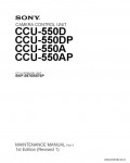 Сервисная инструкция SONY CCU-550, MM, P2, 1st-edition, REV.1