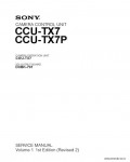 Сервисная инструкция SONY CCU-TX7 VOL.1, 1st-edition, REV.2