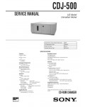 Сервисная инструкция Sony CDJ-500