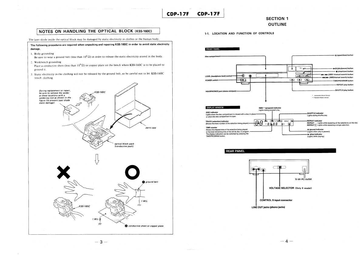 Сервисная инструкция Sony CDP-17F
