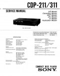 Сервисная инструкция Sony CDP-211, CDP-311