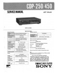 Сервисная инструкция Sony CDP-250, CDP-450