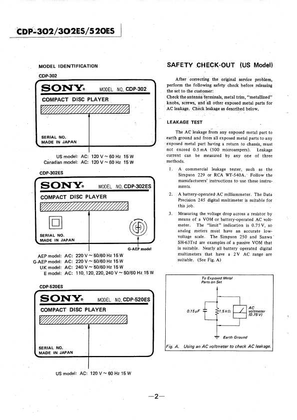 Сервисная инструкция Sony CDP-302, CDP-302ES, CDP-502ES