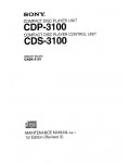 Сервисная инструкция Sony CDP-3100