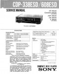 Сервисная инструкция Sony CDP-338ESD, CDP-608ESD