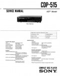 Сервисная инструкция Sony CDP-515