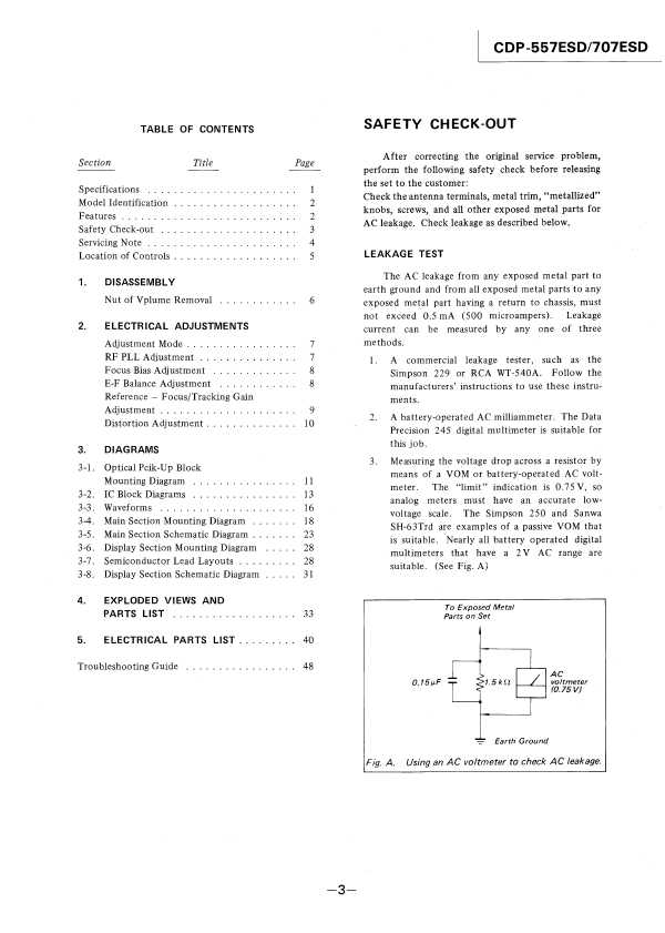 Сервисная инструкция Sony CDP-557ESD, CDP-707ESD