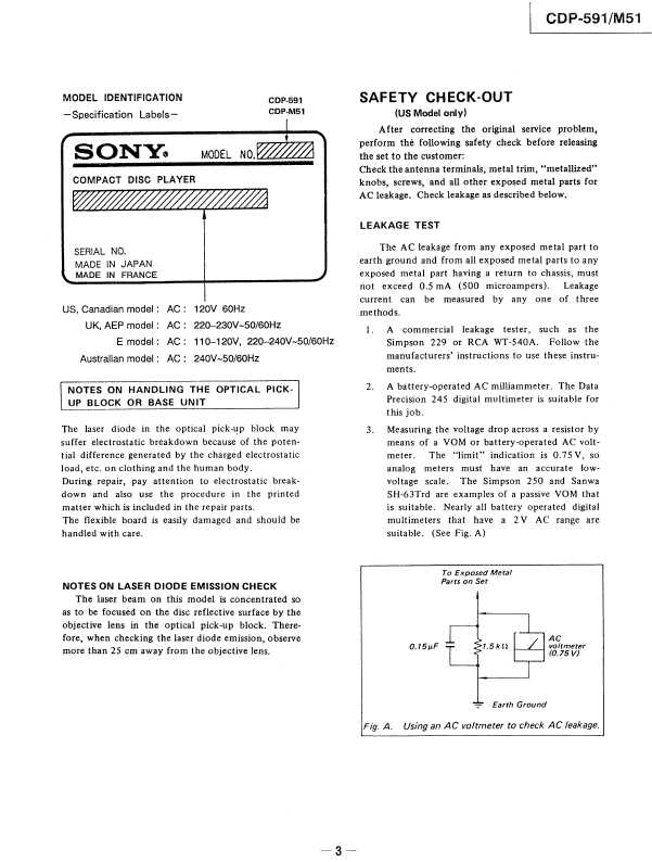Сервисная инструкция Sony CDP-591, CDP-M51
