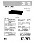 Сервисная инструкция Sony CDP-770