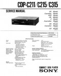 Сервисная инструкция Sony CDP-C211, CDP-C215, CDP-C315