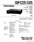 Сервисная инструкция SONY CDP-C225, C325