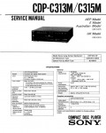 Сервисная инструкция Sony CDP-C313M, CDP-C315M