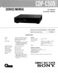 Сервисная инструкция Sony CDP-C505