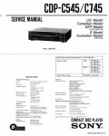 Сервисная инструкция SONY CDP-C545, C745