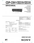 Сервисная инструкция Sony CDP-C591, CDP-CE235, CDP-CE335