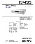 Сервисная инструкция SONY CDP-C5CS V1.0
