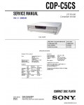 Сервисная инструкция SONY CDP-C5CS V1.1