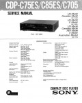 Сервисная инструкция Sony CDP-C75ES, CDP-C85ES, CDP-C705