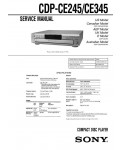 Сервисная инструкция Sony CDP-CE245, CDP-CE345
