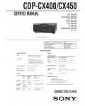 Сервисная инструкция Sony CDP-CX400, CDP-CX450