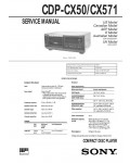 Сервисная инструкция Sony CDP-CX50, CDP-CX571