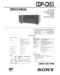 Сервисная инструкция Sony CDP-CX53