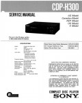 Сервисная инструкция Sony CDP-H300 (для MHC-2500/3500/FH-E626CD)