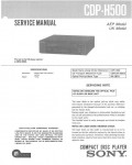 Сервисная инструкция Sony CDP-H500 (для MHC-5500)