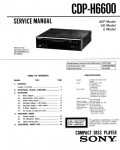 Сервисная инструкция Sony CDP-H6600 (для MHC-5600/6000, FH-E939CD)
