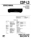 Сервисная инструкция Sony CDP-L3