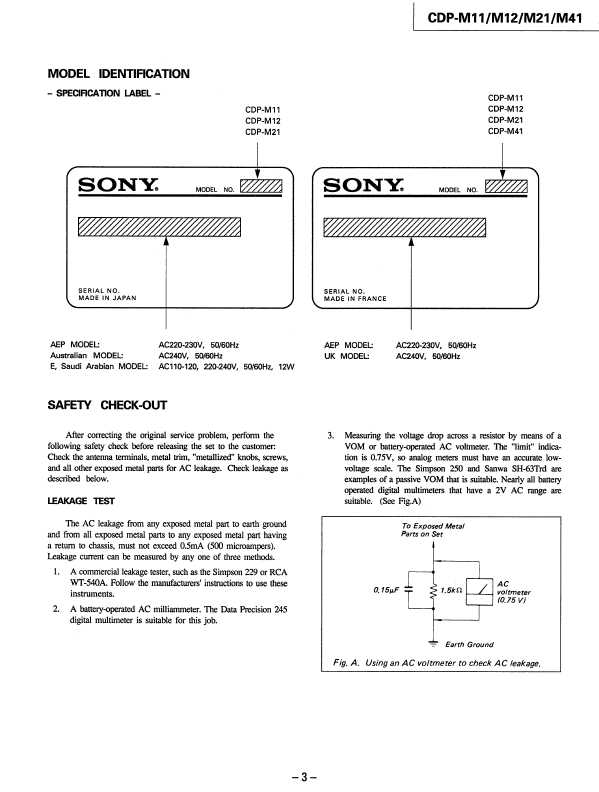 Сервисная инструкция Sony CDP-M11, CDP-M12, CDP-M21, CDP-M41