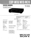 Сервисная инструкция Sony CDP-M18, CDP-M19, CDP-M39