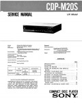 Сервисная инструкция Sony CDP-M20S
