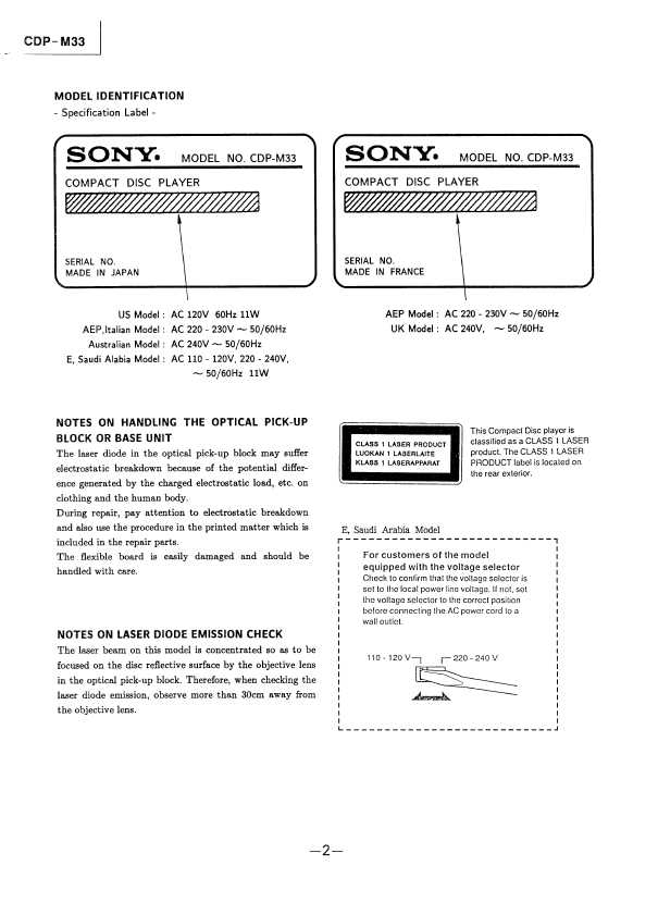 Сервисная инструкция Sony CDP-M33