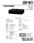 Сервисная инструкция Sony CDP-M71