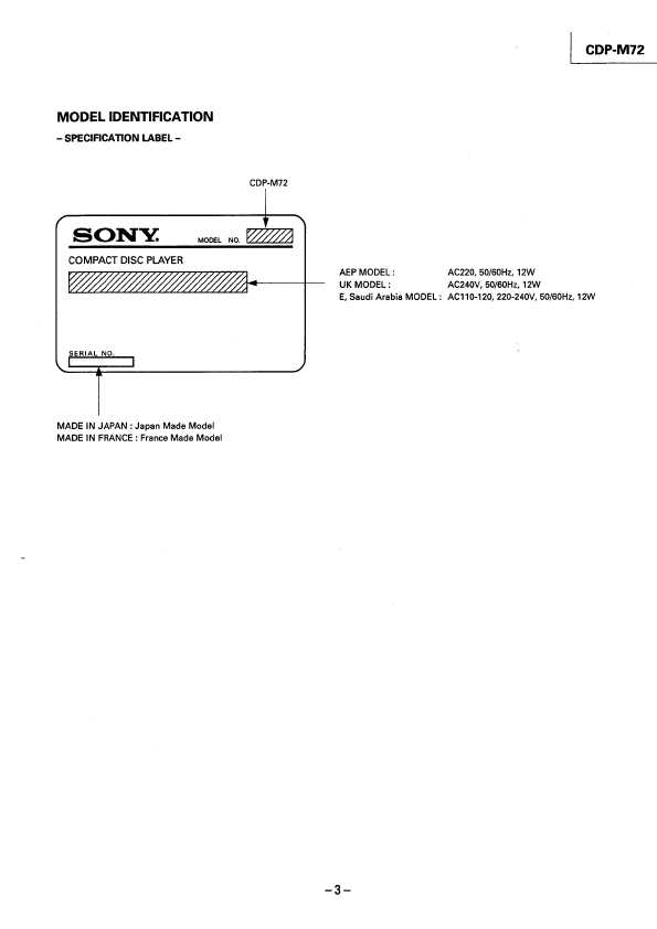Сервисная инструкция Sony CDP-M72