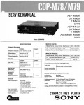Сервисная инструкция Sony CDP-M78, CDP-M79