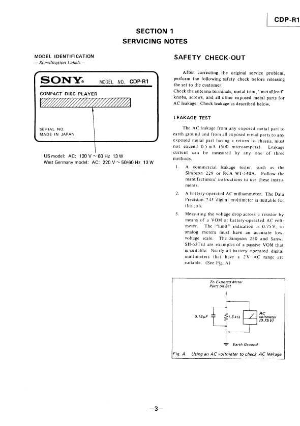 Сервисная инструкция Sony CDP-R1