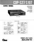 Сервисная инструкция Sony CDP-S27, CDP-S107