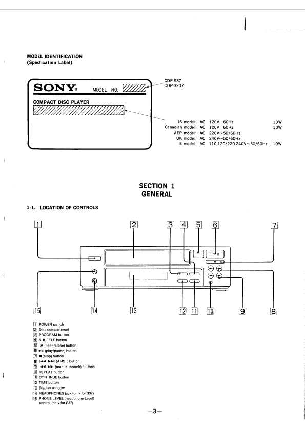 Сервисная инструкция Sony CDP-S37, CDP-S207