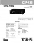 Сервисная инструкция Sony CDP-S39